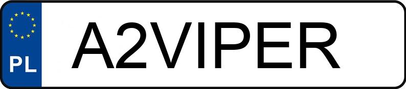 Numer rejestracyjny A2VIPER posiada TOYOTA YARIS