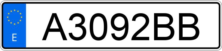 Numer rejestracyjny A3092BB posiada VOLKSWAGEN ESCARABAJO