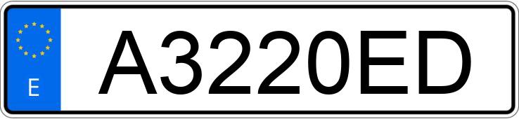 Numer rejestracyjny A3220ED posiada VOLKSWAGEN GOLF