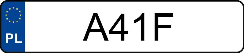 Numer rejestracyjny A41F posiada MERCEDES-BENZ 300 SE