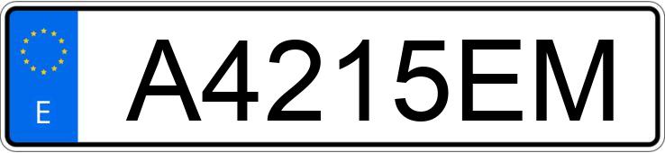 Numer rejestracyjny A4215EM posiada VOLKSWAGEN BORA