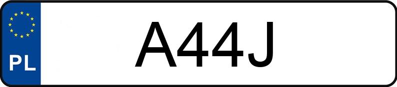 Numer rejestracyjny A44J posiada AUDI A6 3.2 FSI MR`04 E4 4F A6 3.2 FSI MR`04 E4 4F