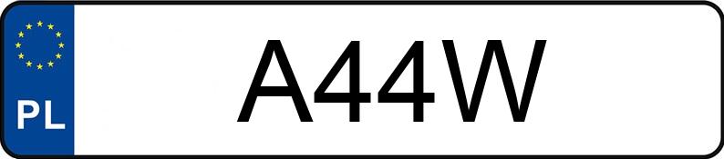 Numer rejestracyjny A44W posiada JEEP Grand Cherokee IV MR`14 E6 SRT8