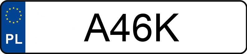 Numer rejestracyjny A46K posiada DODGE CHALLENGER