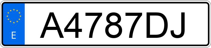 Numer rejestracyjny A4787DJ posiada BMW SERIE 3