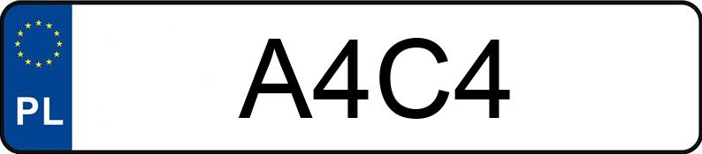 Numer rejestracyjny A4C4 posiada DODGE Grand Caravan 3.6 Kat. MR`11 GT Aut.