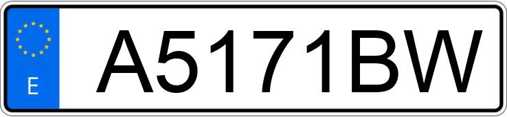 Numer rejestracyjny A5171BW posiada BMW SERIE 3