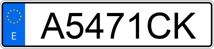 Numer rejestracyjny A5471CK posiada AUDI 80