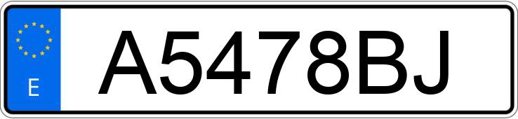 Numer rejestracyjny A5478BJ posiada PEUGEOT 405