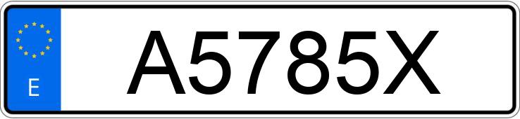 Numer rejestracyjny A5785X posiada RENAULT 12