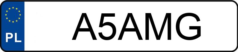 Numer rejestracyjny A5AMG posiada MERCEDES-BENZ CLA 45 AMG 4MATIC