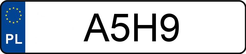 Numer rejestracyjny A5H9 posiada FORD MUSTANG