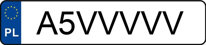 Numer rejestracyjny A5VVVVV posiada BMW M5 Numer rejestracyjny A5VVVVV posiada BMW M5