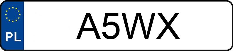 Numer rejestracyjny A5WX posiada FORD CROWN VICTORIA