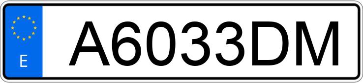 Le numéro d’enregistrement A6033DM a FORD TRANSIT