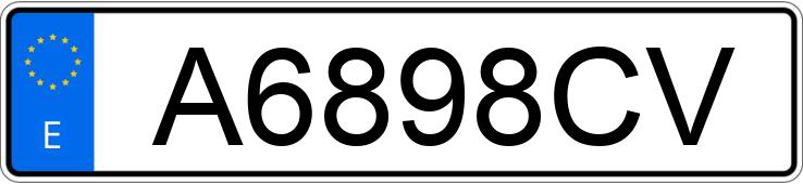 Numer rejestracyjny A6898CV posiada VOLKSWAGEN GOLF