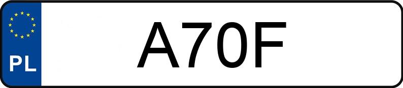 Registreringsnummeret A70F har CHEVROLET (USA) Equinox MR`18 E6 LT