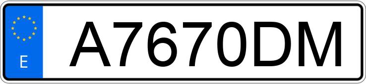 Numer rejestracyjny A7670DM posiada BMW SERIE 5