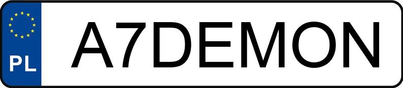Numer rejestracyjny A7DEMON posiada DAIMLERCHRYSLER CL 500