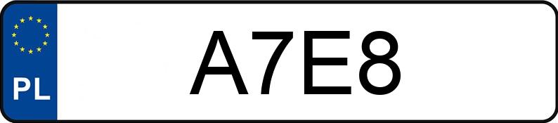 Numer rejestracyjny A7E8 posiada FORD Explorer VI MR`16 XLT