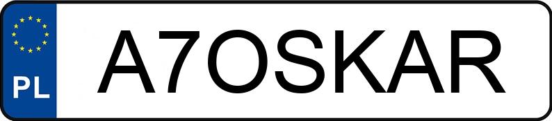 Numer rejestracyjny A7OSKAR posiada BMW X1 2.0 Diesel MR`15 E6 F48 xDrive18d