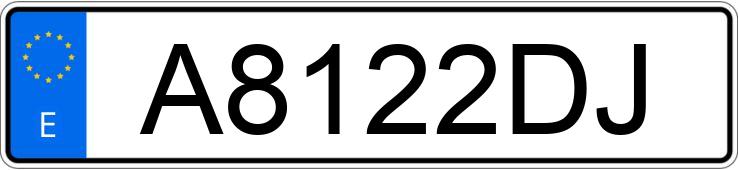 Numer rejestracyjny A8122DJ posiada MITSUBISHI ECLIPSE