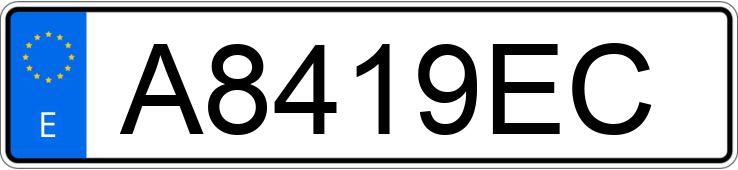 Numer rejestracyjny A8419EC posiada KAWASAKI KLR 650