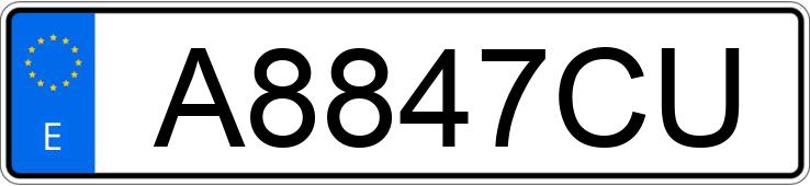 Numer rejestracyjny A8847CU posiada TOYOTA CARINA E