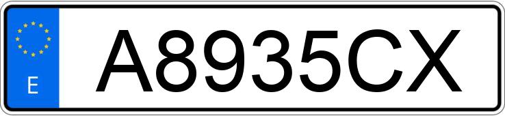 Numer rejestracyjny A8935CX posiada SEAT IBIZA Numer rejestracyjny A8935CX posiada SEAT IBIZA