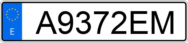 Numer rejestracyjny A9372EM posiada RENAULT KANGOO