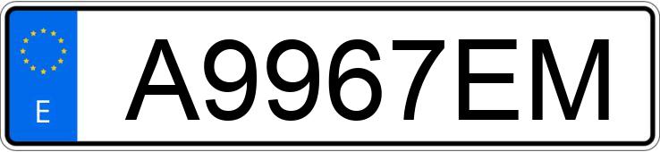 Numer rejestracyjny A9967EM posiada BMW SERIE 3