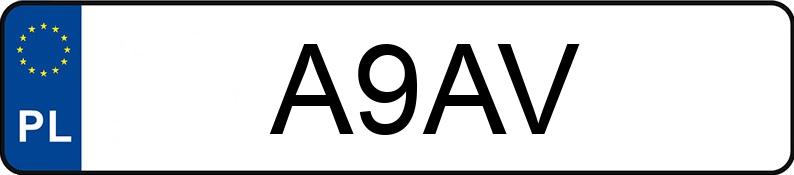 Numer rejestracyjny A9AV posiada DODGE DURANGO