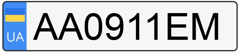 Numer rejestracyjny AA0911EM posiada BMW M3