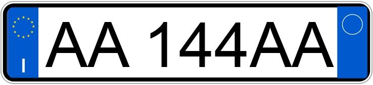 Numer rejestracyjny AA144AA posiada FIAT Punto 1a serie