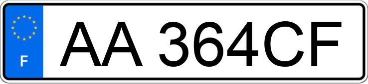 Numer rejestracyjny AA364CF posiada CITROEN C5 II