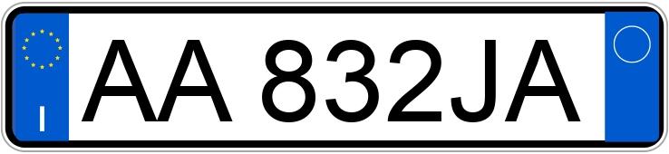 Numer rejestracyjny AA832JA posiada FIAT Cinquecento