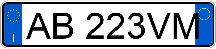 Numer rejestracyjny AB223VM posiada FIAT Panda 1a serie