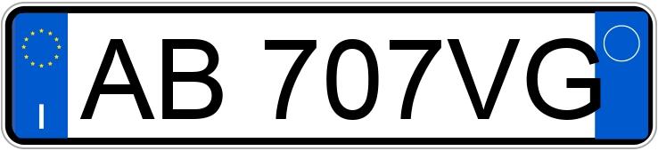 Numer rejestracyjny AB707VG posiada FIAT Punto 1a serie