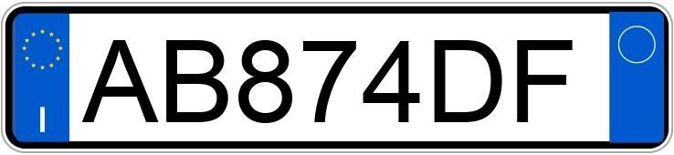 Numer rejestracyjny AB874DF posiada FIAT Panda 1a serie