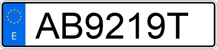 Numer rejestracyjny AB9219T posiada NISSAN ECO-T