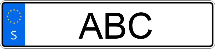 Numer rejestracyjny ABC posiada  