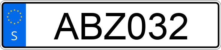 Numer rejestracyjny ABZ032 posiada Ford 1923
