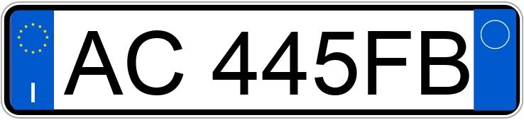 Numer rejestracyjny AC445FB posiada FIAT Uno