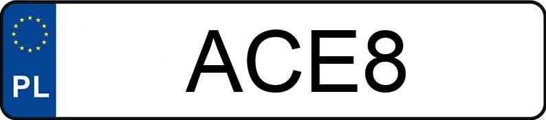 Numer rejestracyjny ACE 8 posiada FORD (USA) Mustang 4.0 MR`05 E3 Premium - ACE8 Numer rejestracyjny ACE 8 posiada FORD (USA) Mustang 4.0 MR`05 E3 Premium - ACE8
