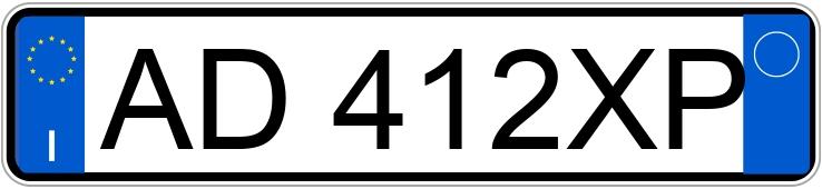 Numer rejestracyjny AD412XP posiada VOLKSWAGEN Golf 3a serie