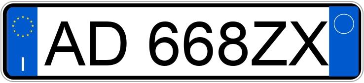 Numer rejestracyjny AD668ZX posiada FERRARI F355