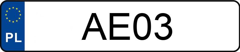Numer rejestracyjny AE 03 posiada DODGE CHARGER - AE03
