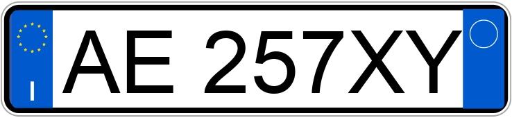 Numer rejestracyjny AE257XY posiada FIAT Panda 1a serie