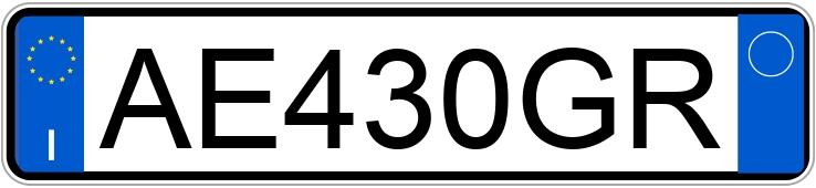 Numer rejestracyjny AE430GR posiada VOLKSWAGEN Golf 3a serie
