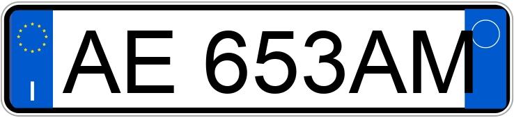 Numer rejestracyjny AE653AM posiada AUTOBIANCHI Y10